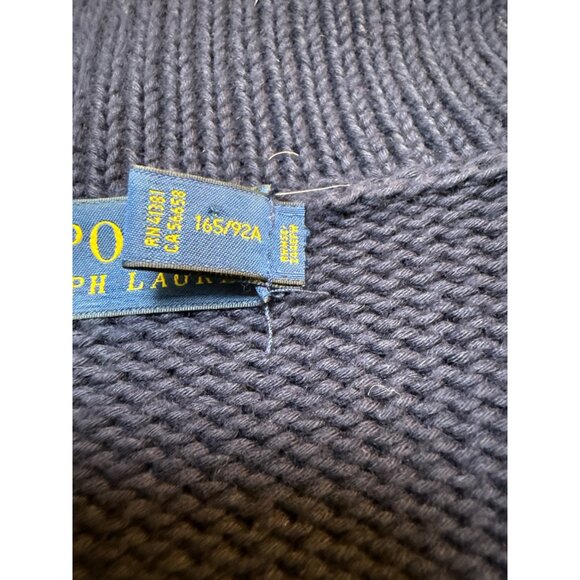 Polo Ralph Lauren Navy Blue Cardigan Sweater Anchor Logo Patch Mens Sz M EUC - Picture 7 of 9